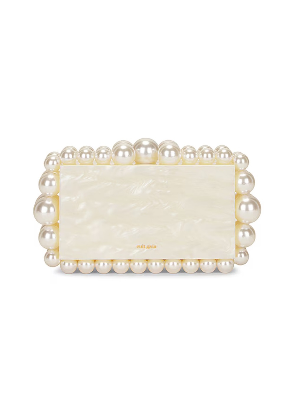 Cult Gaia Eos Box Clutch in Pearl